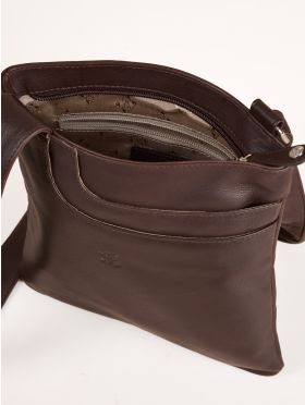 Allerdale Leather Cross Body Bag in Brown