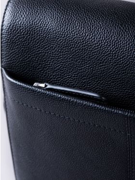 Crummock Leather Cross Body Bag in Black