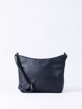 Grasmere Leather Cross Body Bag in Navy