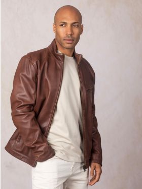 Penton Leather Jacket in Dark Cognac