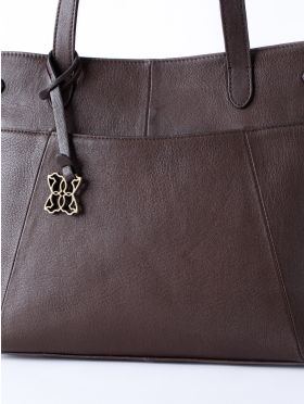 Newby Leather Tote Bag In Chocolate