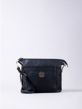 Cartmel Leather Cross Body Bag in Black