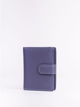 Small Leather Tab Purse in Purple