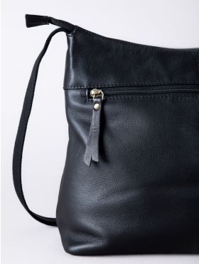 Winleigh Leather Shoulder Bag in Black