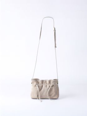 Santon Suede Cross Body Bag in Stone