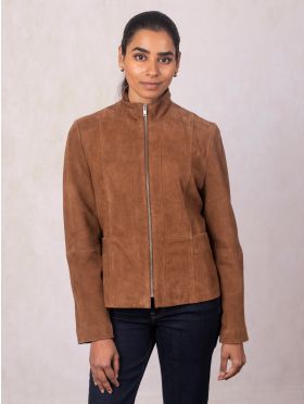Muncaster Suede Jacket in Tan