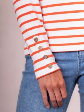 Everly Striped Top in Orange