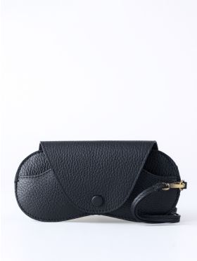 Tarraby Leather Glasses Case in Black