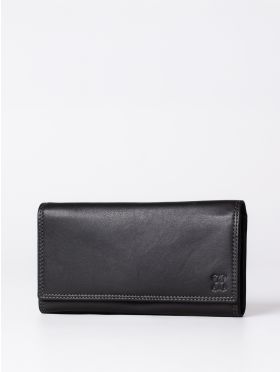 Large Leather Purse in Black