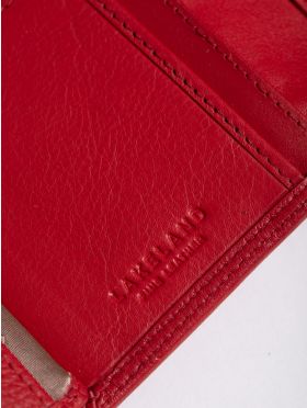 Small Leather Tab Purse in Red