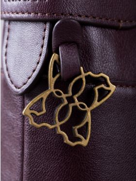 Newby Leather Hobo Shoulder Bag in Burgundy