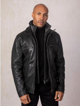 Gosforth Leather Coat in Black | Lakeland Leather