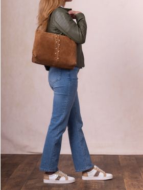 Buttermere Suede Hobo Bag in Tan