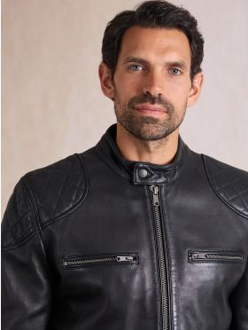 Stonecroft Leather Jacket in Black