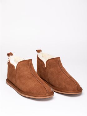 Men's Suede Slipper Boot in Tan