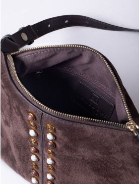 Buttermere Suede Cross Body Bag in Chocolate Brown