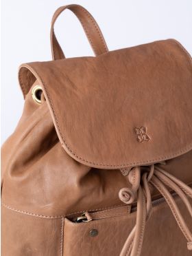 Harstone Leather Backpack in Taupe