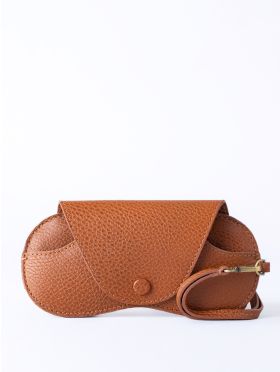 Tarraby Leather Glasses Case in Tan
