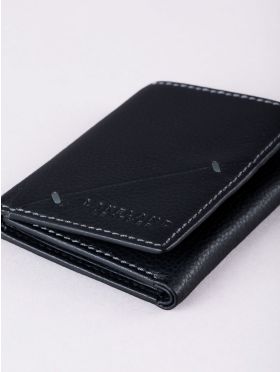 Allerdale Leather Tri-Fold Wallet in Black