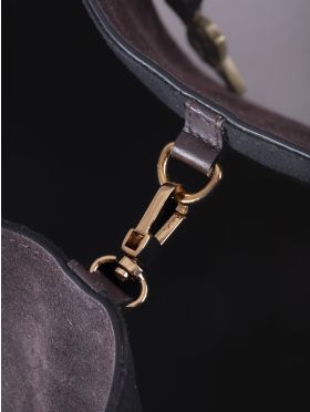 Mirehouse Suede Tote Bag in Chocolate Brown