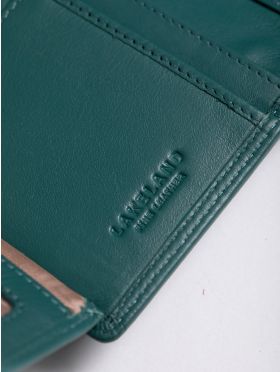 Small Leather Tab Purse in Teal