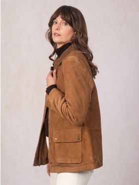 Hawkshead Suede Barn Jacket in Tan
