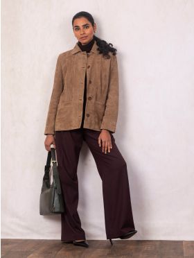 Milnthorpe Suede Jacket in Light Brown