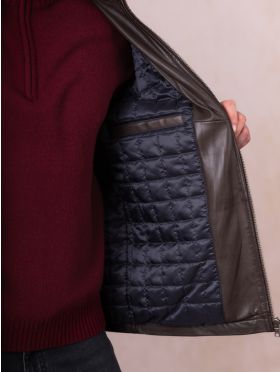 Ravenstonedale Collared Leather Jacket in Brown | Lakeland Leather