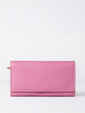 Large Leather Purse in Mauve