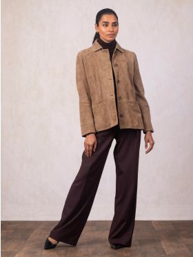 Milnthorpe Suede Jacket in Light Brown