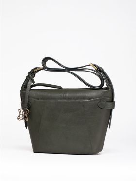 Newby Leather Cross Body Bag in Green
