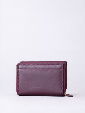 Small Leather Purse in Burgundy