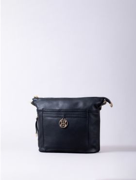 Cartmel Leather Cross Body Bag in Black