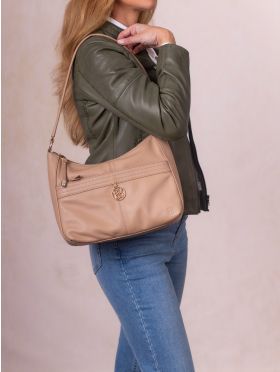 Cartmel Leather Shoulder Bag in Camel