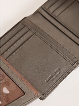 Small Leather Tab Purse in Grey
