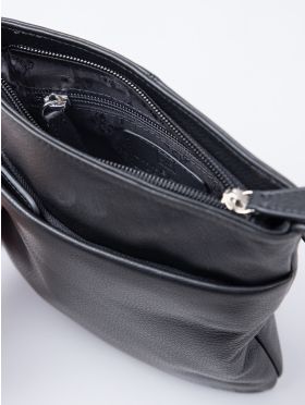 Lowther Leather Cross Body Bag in Black