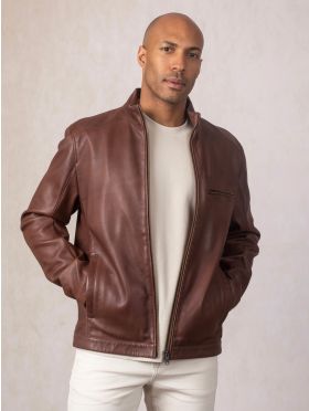 Penton Leather Jacket in Dark Cognac