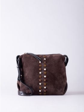 Buttermere Suede Cross Body Bag in Chocolate Brown