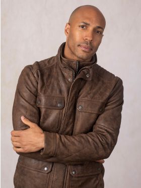 Rusland Leather Jacket in Bark Brown | Lakeland Leather