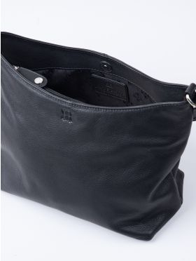 Grasmere Leather Cross Body Bag in Black