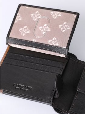 Stitch Leather Bi-Fold Wallet in Brown