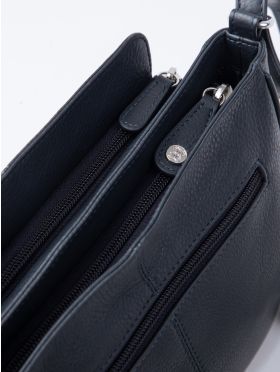 Ambleside Leather Cross Body Bag in Navy