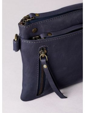 Harstone Mini Leather Cross Body Bag in Blue