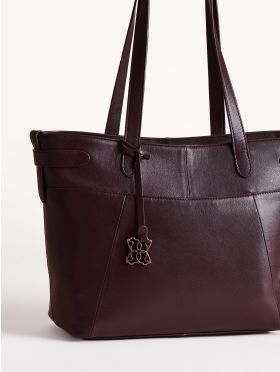 Newby Leather Tote Bag in Burgundy