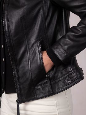 Threlkeld Leather Jacket in Black