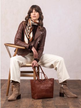 Patterdale Leather Tote Bag in Brown