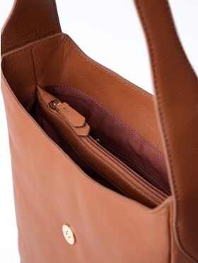 Dalston Leather Hobo Bag in Tan
