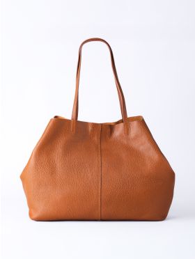 Tarraby Leather Tote Bag in Tan