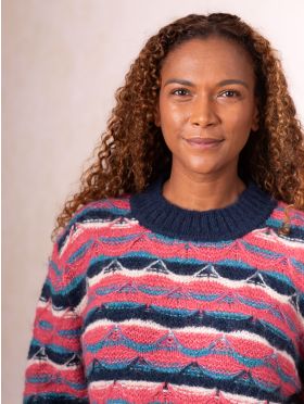Peony Wool Blend Jumper in Pink