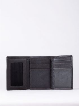Allerdale Leather Tri-Fold Wallet in Dark Brown